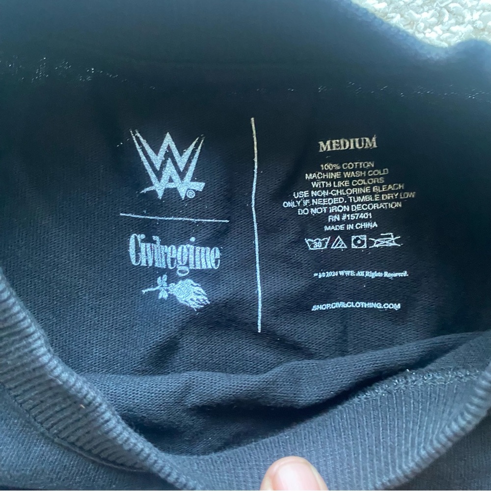 CIVIL REGIME X WWE RAISING HELL STONE COLD MEDIUM AMERICAN CLASSIC OVERSIZED TEE - Picture 3 of 4